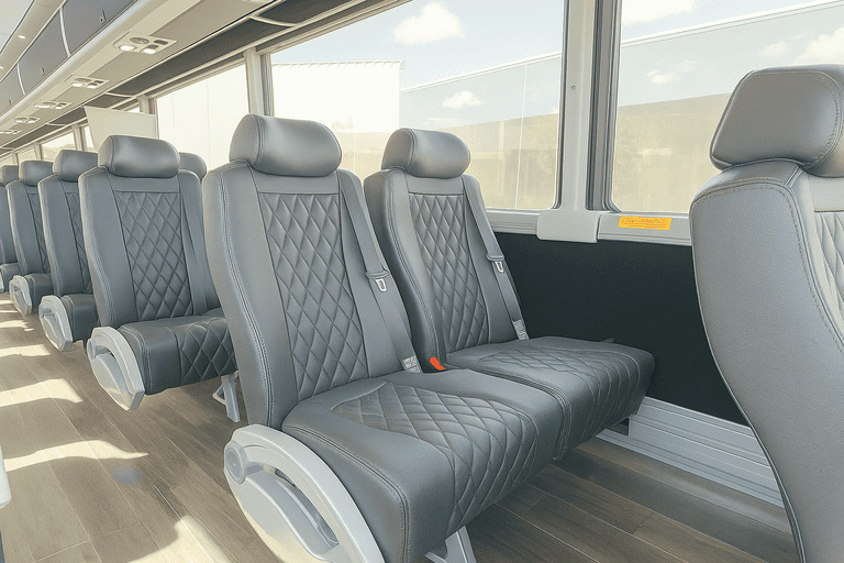 interior of Texas City Charter Bus charter bus