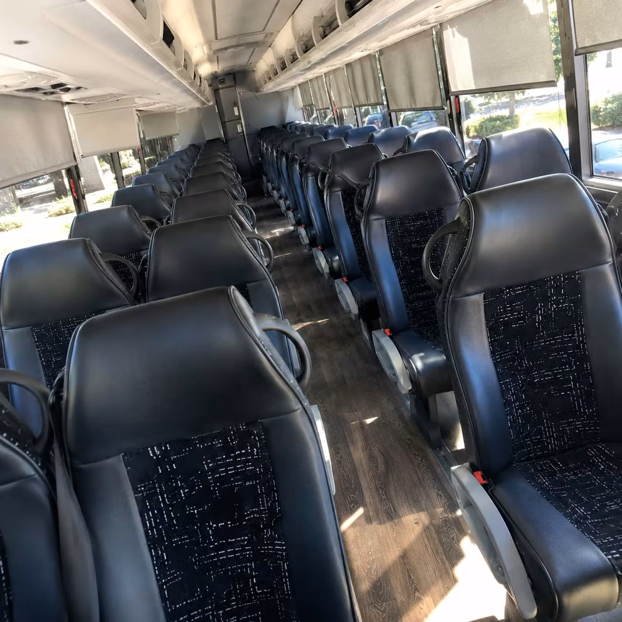 56 passenger charter bus interior